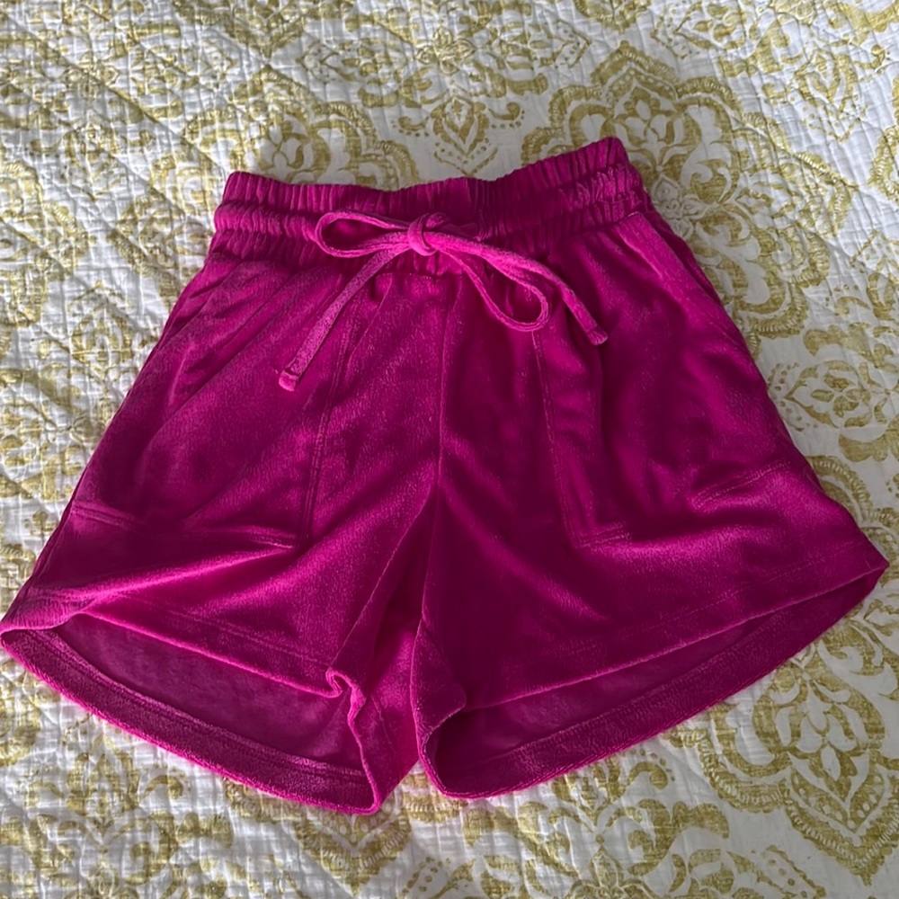 Zenana terry high waist shorts